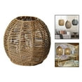 thumbnail image 6 of Boho Style Pendant Lamp Shade Ceiling Light Fixture Rattan Shade Woven Rattan Khaki Round, 6 of 8