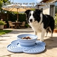 thumbnail image 4 of Pet Slow Feeder Bowl, 2-in-1 Foldable Silicone Lick Mat with Suction Cups, 1 Pack Non Slip Slow Eating Pet Feeding Bowl, Slow Down Eating Choking Prevention Feeder for Dogs and Cats, 4 of 6