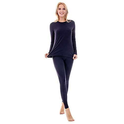 LANBAOSI sous-Vêtements Thermiques Ultra Doux d'Hiver pour Femmes Ensemble de Caleçons Longs Taille 2TG