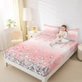thumbnail image 4 of Homewish Gradient Geometric Striped Twin Sheet Sets,Silver Diamond Twin Fitted Sheet,Dreamy Romantic Flat Sheet For Girl Kids,Breathable Home Decor,3pcs, 4 of 7