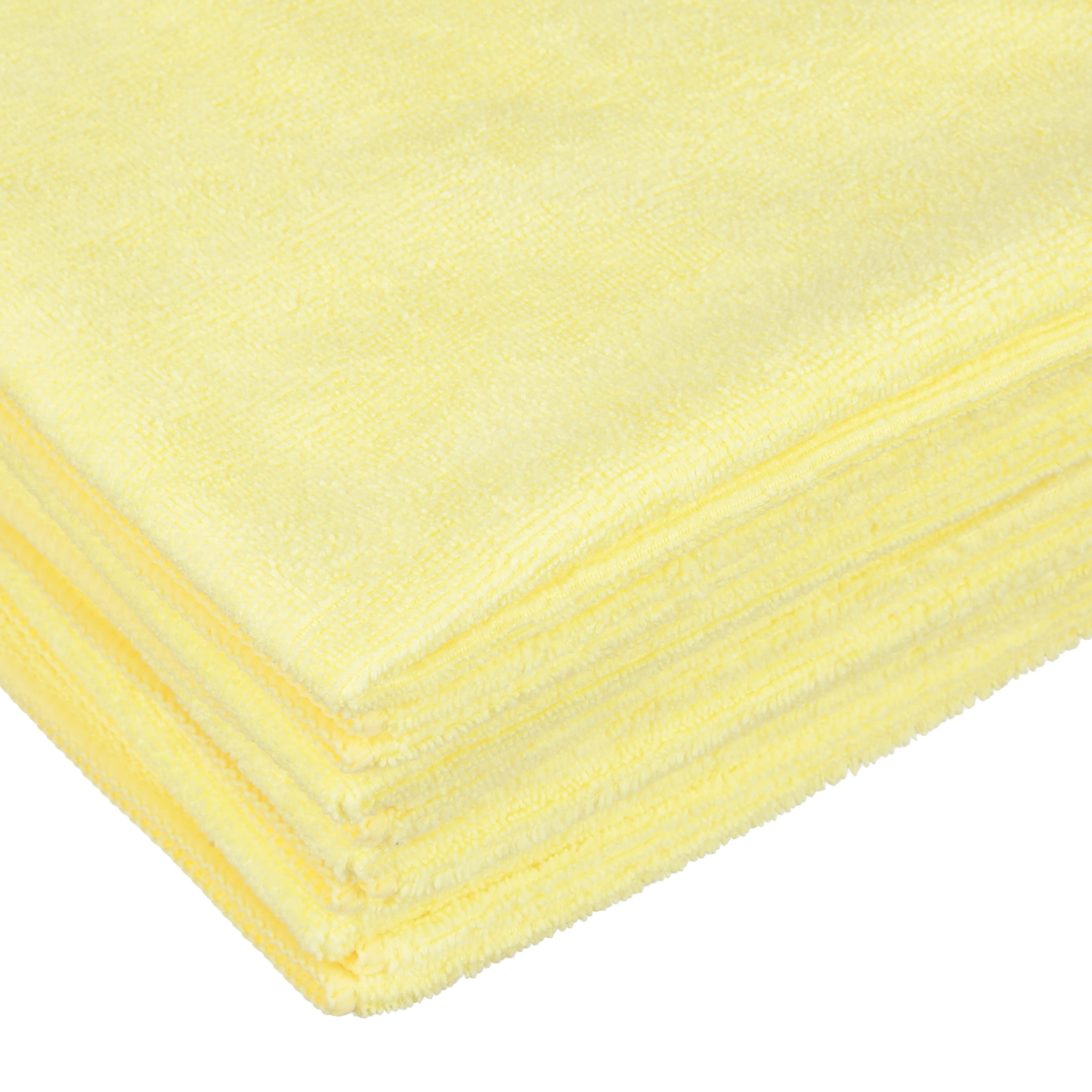 Yellow Bathroom Sink & Shower Microfiber Rags (16 x 16) - 12 Pack —