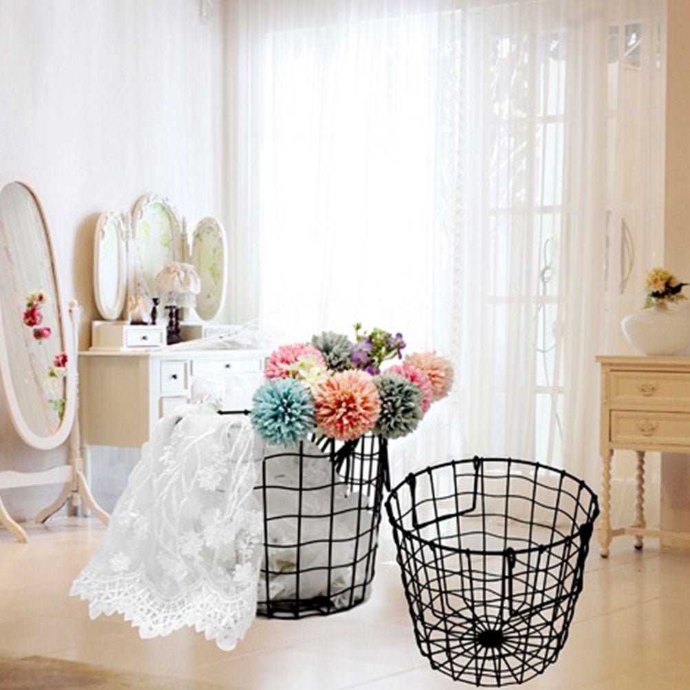AURARMLET 1Pcs Laundry Hamper for Home Use Wrought Iron Black Design