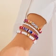 thumbnail image 3 of SIfdSeng 4Th of July Celebration Bracelet Set Independence Day's Soft Ceramic Beaded Monogram Bracelet Stretch Star Flag Clashing Hand Jewelry Italian Bracelet Charms Bracelet Charms Bulk Bracelets, 3 of 6