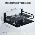 thumbnail image 2 of HNVNER Projector Shelf Wall Mounted Metal Router Rack DVD Player Bracket, Floating Wall Shelves for TV Components Such as Cable Boxes/Media Boxes/Modem/Remote(2 Layers, 12" x 9.8"), 2 of 8