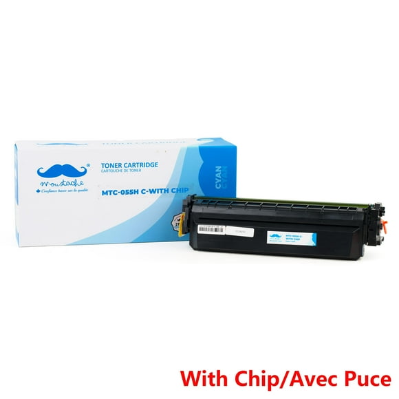 Canon 055H 3020C001 Compatible Cyan Toner Cartridge for Canon Color ImageClass LBP664Cdw,MF741Cdw,MF743Cdw, MF745Cdw,MF746Cdw/ i-SENSYS LBP663Cdw, LBP664Cx, MF742Cdw, MF744Cdw,MF746Cx - With Chip