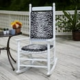 thumbnail image 2 of Klear Vu Porch Rocking Chair Cushions Set, Suitable for Living Room Rockers, Stylish Seat and Back Pads Include Fabric Ties, 20" X 17" X 2, Black Tiger, 2 of 4