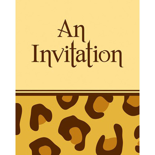 Leopard Print Party Invitations