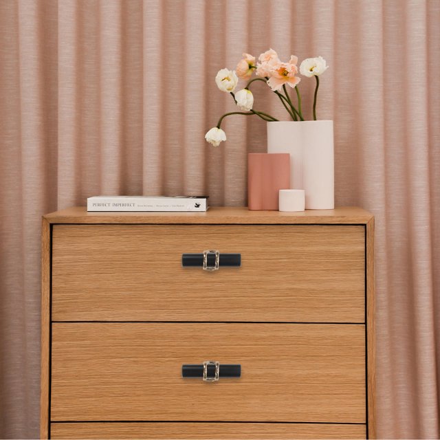 Hytrove 10Ud Y Pomos Negros Para Muebles Con Sencillo Y Material Resistente