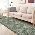 thumbnail image 6 of Findosom 2'x10' Runner Rugs for Hallway Machine Washable Runners Rug,Vintage Runner Rug Non Slip Kitchen Runner Rug Medallion Carpet Runner for Bedroom Laundry Entrance,Green, 6 of 11