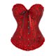 thumbnail image 1 of Corsé deshuesado con cordones para mujer, corpiño, lencería, Bodyshaper, Top, corsé de princesa, negro y rojo, 1 of 7