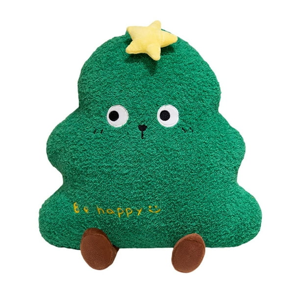 Cojín navideño bonito, relleno verde suave, cojín con forma de árbol de Navidad, relleno de árbol de Navidad, juguete, cojín de suelo, decoración para sofás y camas de salas de fiestas, apto para