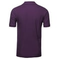 thumbnail image 2 of FashionOutfit Men's Solid Short Sleeves Two Button Placket Long Line Polo Shirt, 2 of 3