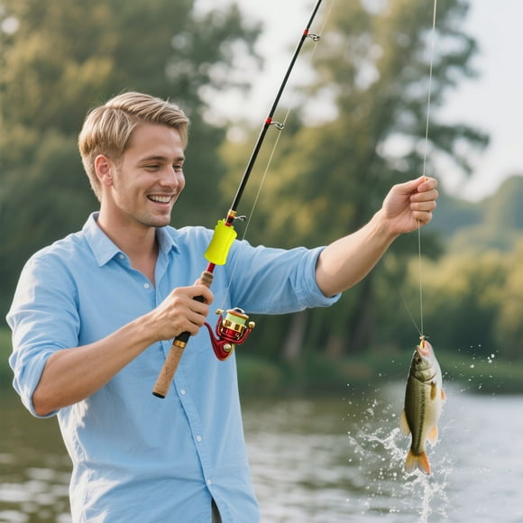 BKER Pince de Fixation de Canne à Pêche Portable, Fonction de Pince Élastique, Lien pour Canne à Pêche, Convient aux Accessoires de Pêche de Diverses Tailles