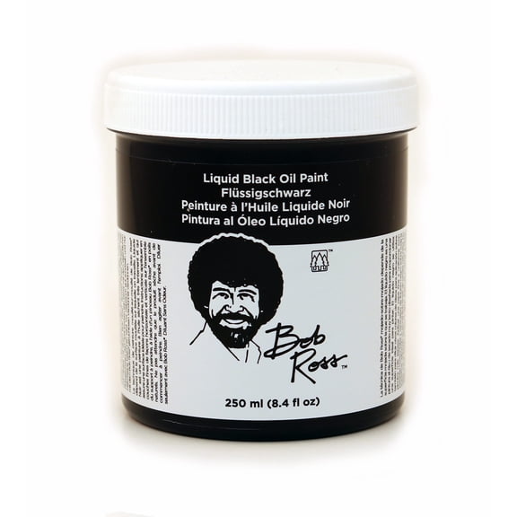 Bob Ross Liquid Base Coat, 250ml, Liquid Black