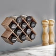 thumbnail image 2 of Kamenstein Criss-Cross Pine Spice Rack with 10 Pre-Filled Glass-Jars, 2 of 14