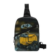 WALL E Adjustable Sling Bag Cartoon Sling Backpack Crossbody Chest Bag Daypack for Travel Anime Crossbody Shoulder Bag for Mens/Womens