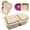 Beige, variant on 1 Pack Silicone Reusable Snack Containers with Lids - 8 oz Double Compartment Snackle Box for Kids & Adults, Leakproof, Small for Dressing, Snacks, School, Office, Picnic
