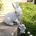 thumbnail image 6 of 2x Garden Statues Rabbit Sculpture for Micro Landscape Fairy Garden Tabletop, 6 of 8