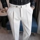 thumbnail image 2 of Pantalones trenzados para hombre, pantalones ajustados de traje blanco y azul para hombre, ropa de trabajo de lujo, ropa clásica de licra, ropa barata de estilo coreano formal, 2 of 4