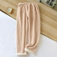 thumbnail image 2 of Tii.MM Fleece Winter Pants for Women Casual Warm Fuzzy Comfy Pajama Pants Flannel Lounge Sleepwear Elastic Waist Pants, 2 of 4