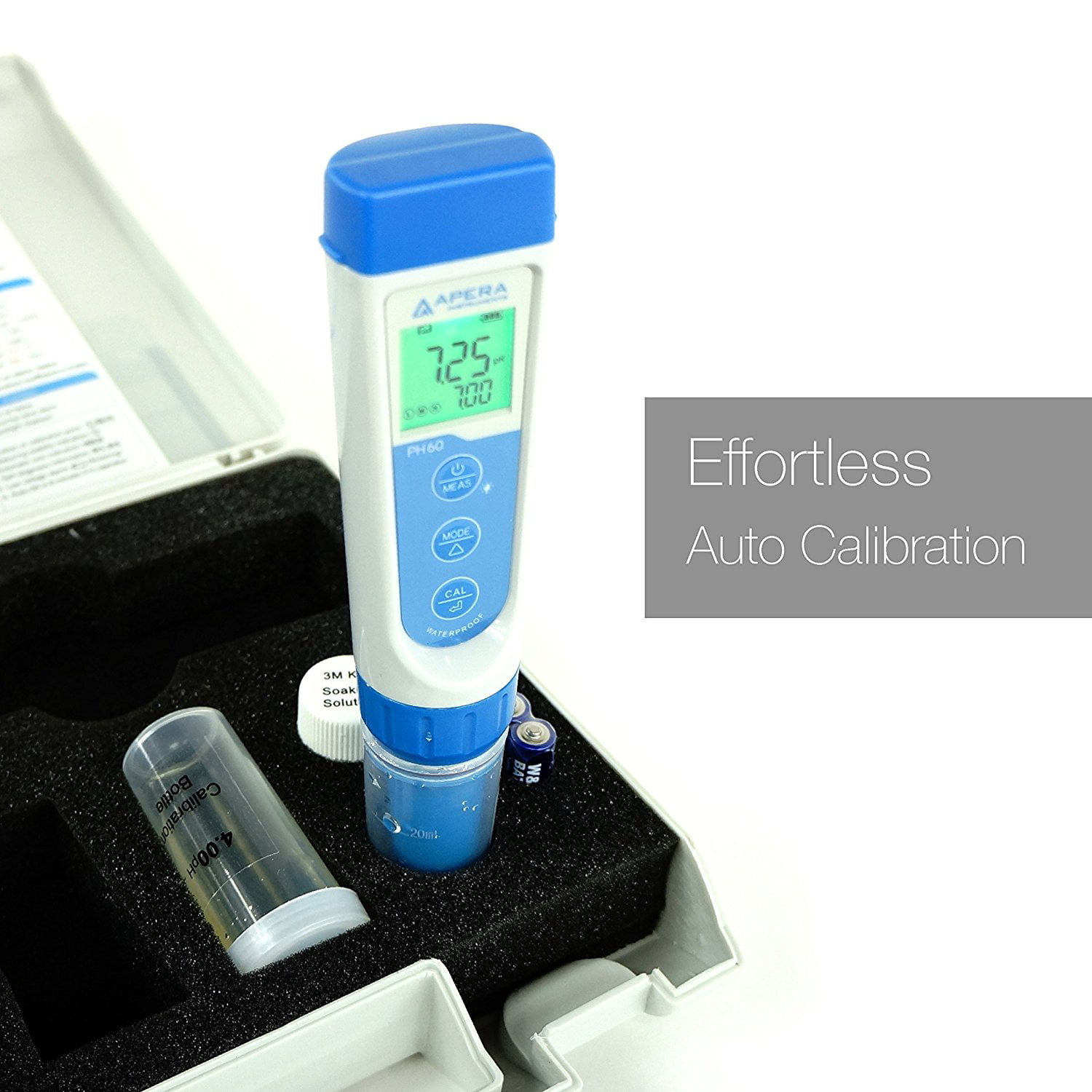 2 APERA INSTRUMENTS AI311 Premium Series PH60 Waterproof pH Pocket Tester Kit A+-0.01 pH Accuracy Replaceable Probe 