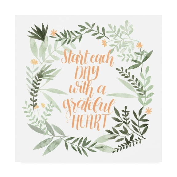 Trademark Fine Art 'Grateful I' Canvas Art by Grace Popp