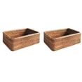 thumbnail image 1 of 2X Cesta de Mimbre Tejida A Mano, Cesta Rectangular para Frutas, Té y Pan, Caja de Almacenamiento para Cosméticos, 1 of 5