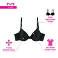 thumbnail image 4 of Maidenform Bra Underwire One Fab Fit T-Shirt Womens Adjustable Microfiber 7959, 4 of 5