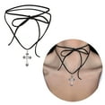 thumbnail image 2 of SIEYIO Cross Tie Choker Cross Strap Necklaces Alloy Material Religious Jewelry Gift, 2 of 9