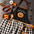 thumbnail image 3 of Delantal DII Estilo Gótico Feliz Halloween Cuadro Vichy, 3 of 7
