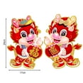 thumbnail image 6 of Riguas 1 Pair Chinese New Year Door Stickers Sparkling Rich Color 2024 Year of The Dragon Window Clings Spring Festival Stickers, 6 of 8