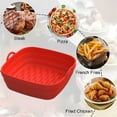 thumbnail image 6 of XKHBDL Silicone Air Fryer Liners, Square Dual Air Fryer Silicone Liners for Dual Air Fryer Basket Liners Reusable Silicone Pot Rectangular Air Fryer Accessories, 6 of 8
