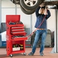 thumbnail image 2 of AECOJOY Tool Chest Rolling Tool Chest& Cabinets with Wheels Tool Organizer Box for Garage Workshop (Red）, 2 of 9