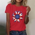 thumbnail image 6 of American Flag Shirts Women 4th of July Crewneck Short Sleeve Patriotic T-Shirt Memorial Day Graphic Tee Independence Day Tops, 6 of 7