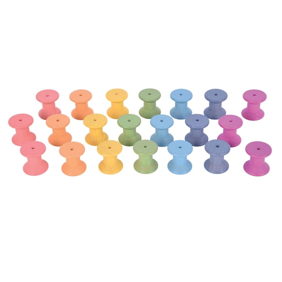 TICKIT RAINBOW WOODEN SPOOLS