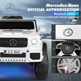 thumbnail image 5 of 12V Battery Licensed Mercedes-Benz Kids Ride on Car Electric Toy Truck w/Remote Control, 3 Speeds, LED Lights, Bluetooth, Music(White), 5 of 28