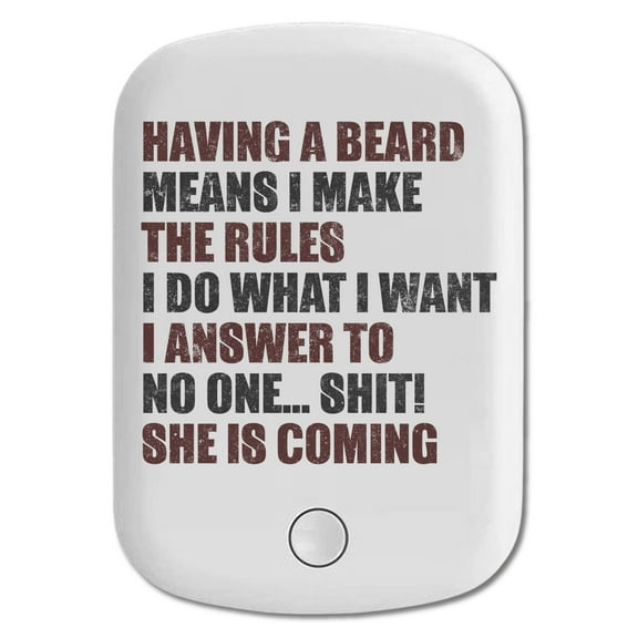 DistinctInk Magnetic Battery Pack, 5000 mAh Wireless Portable Charger with USB-C Cable, Compatible with MagSafe iPhone 14 / 13 / 12 Series - Beard - I Make the Rules, Do What I Want