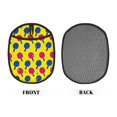 thumbnail image 2 of Pofeuu Colorful Ping Pong Print Silicone Pot Mat Mitten With Hanging Loop Heat Resistant Oven Mitts Non-Slip Bbq Baking Smoking Potholders, 2 of 7