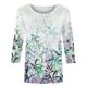 thumbnail image 4 of Camisetas de Manga Corta para las Mujeres Retro Cuello Redondo Pascua Impreso Suelto Top, Ligero Poliéster 3/4 Camiseta de Manga para el Desgaste Casual, Diario Y de Primavera, 4 of 4