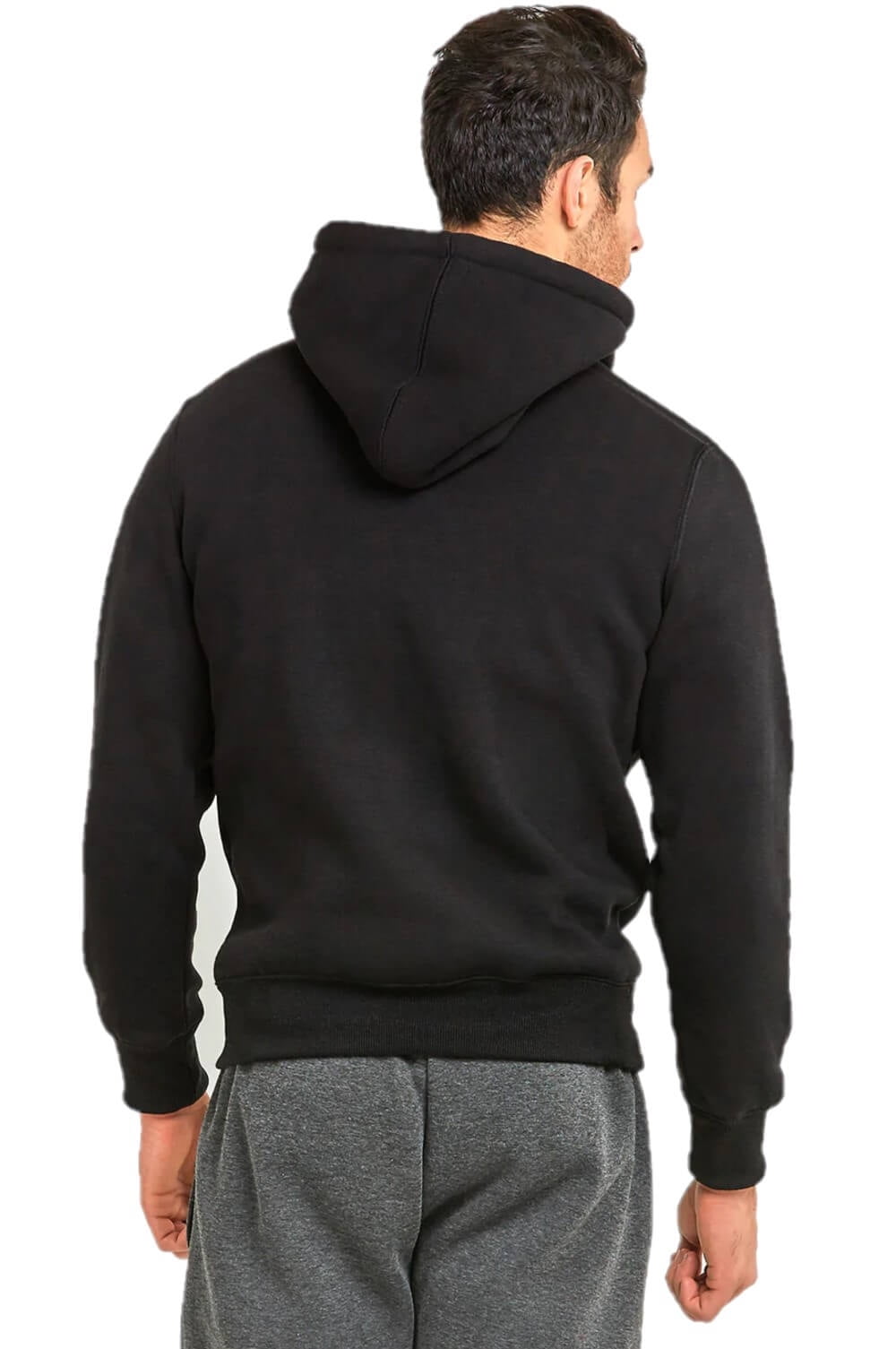 Men's Heavyweight Fleece Active Casual Cotton Long Sleeve Pullover Hooded Sweatshirt, Black XL, 1 Pack