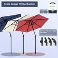 thumbnail image 5 of Yescom 7.5Ft Outdoor Patio Umbrella with Tilt Crank Strap UV Block Sunshade Garden Parasol for Yard Deck Market Pool,Navy+Red+Ivory, 5 of 9