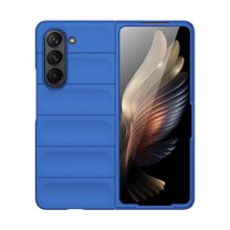 Matte Case for Samsung Galaxy Z Fold 5, Luxury Ultra Slim Frosted PC Back with Shock-Absorbing Drop Protective Anti-falling Phone Case Cover for Samsung Galaxy Z Fold 5 5G, Blue