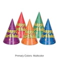 thumbnail image 4 of Beistle Club Pack of 144 Fun and Festive Assorted Color Balloon and Confetti Birthday Cone Hats 6.5", 4 of 6