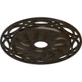 thumbnail image 3 of Ekena Millwork 26 5/8"OD x 4 1/2"ID x 1 3/8"P Loera Ceiling Medallion (Fits Canopies up to 6 1/4"), Hand-Painted Stone Hearth Crackle, 3 of 5