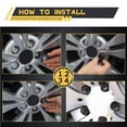 thumbnail image 3 of 20 tapas para tuercas de rueda, tapas universales para tuercas de neumáticos de coche de 17 mm/cubierta de perno, perno hexagonal de plástico para neumáticos con herramienta de extracción (n, 3 of 5