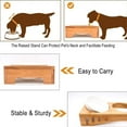 thumbnail image 5 of Raised Pet Bowls for Cats and Small Dogs, Bamboo Elevated Dog Cat Food and Water Bowls Stand Feeder - ceramics, 5 of 5