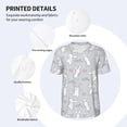thumbnail image 3 of Zufioo Fun Rabbit Print Men's Baseball Short Sleeve, Moisture Wicking Button-Down Hip Hop Tee-XX-Large, 3 of 7