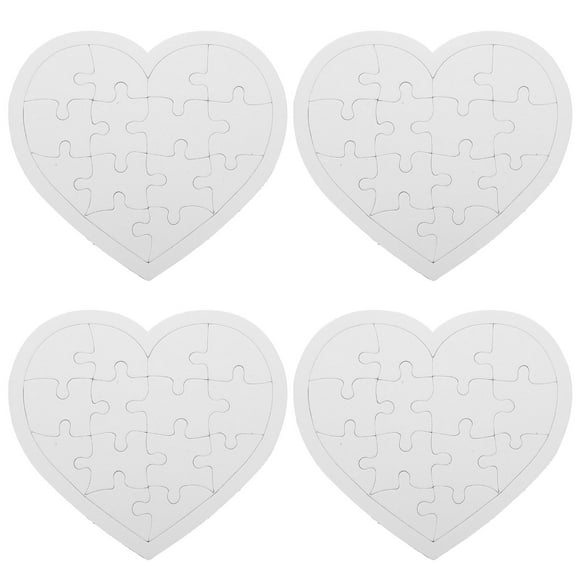 4 hojas de grafiti Rompecabezas en blanco Piezas de rompecabezas en blanco Dibujo DIY Piezas de rompecabezas en blanco