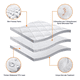 thumbnail image 4 of 2pcs Funda De Almohadas Impermeable Protector -estándar Color Blanco Geométrico, 4 of 5