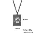 thumbnail image 7 of EUEAVAN Black Sun Pendant Stainless Steel Necklace Jewelry, 7 of 7